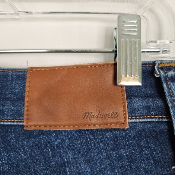 MADEWELL High Rise Jeans MEDIUM WASH BLUE size 27 Button Fly Skinny Distressed - Picture 10 of 10